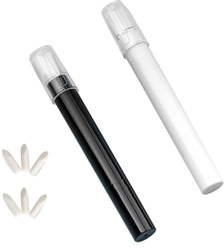 Nagellackentferner Stift Nachfüllbar (2 Stück), Nail Art Entfernung Stifte, Korrekturstift für Nagellack, 6 Austauschbare Ersatzspitzen
