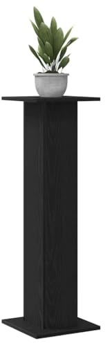 vidaXL Pflanzenständer 2 stk. Schwarz Eichen-Optik 30 x 30 x 95 cm | Ein cooler minimalistischer Look, der deiner Deko den richtigen Kick gibt, Aus Holzwerkstoff, damit er lange hält,