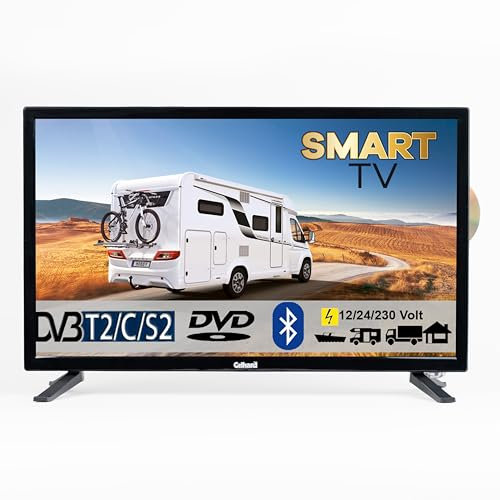 Gelhard GTV2756 27 LED Smart TV WebOS mit DVD und Bluetooth DVB-S2/C/T2 für 12V u. 230Volt WLAN Full HD