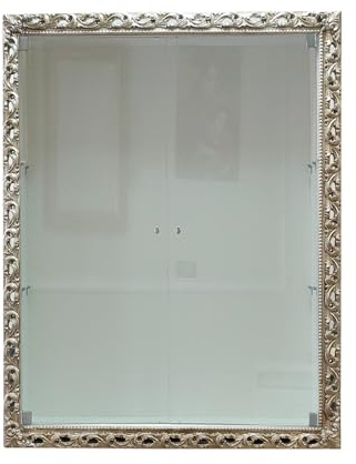 Klassische Hängevitrine Wand ausgestattet mit Glastüren im Barock-Stil Lochrahmen Flaschenhalter nach Maß VTGM224AB 50 x 60 cm