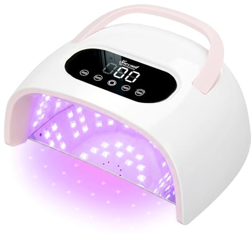 Shexnail UV LED Nail Lamp, Professional High Watt Gel Nail Lamp with Smart Sensor, Fast Curing 4 Timers Large Manicure Dryer for Gel Nails, Plug-in Nail Light for Salon Home Gift Women (White)