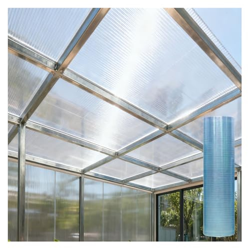 Panneaux Isolants Thermiques Transparents, Panneaux Serres Extérieures pour UV, Pluie, Neige, Serres, Abris de Jardin, Facile Nettoyer(0.8x6m/2.62x19.68ft)
