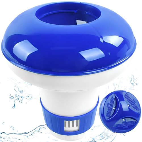 Dispensador de Cloro Flotante, 5 Pulgadas Flotador Cloro Piscina, Dosificador Cloro Piscina Flotante, Dispensador Cloro Piscina para Bañeras de Hidromasaje, SPA, Fuente, Parques Acuáticos
