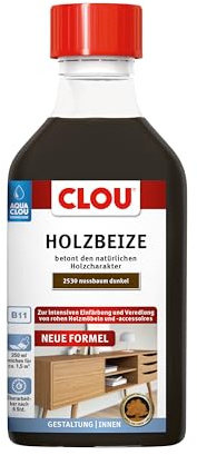 CLOU Holzbeize Nussbaum Dunkel – Wasserbeize für Möbel – 250 ml