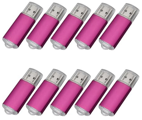 Yaxiny - 10 chiavette USB 2.0 rosa 128MB
