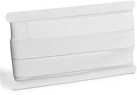 ZADAWERK® Gummiband - 3 cm x 10 m - Weiß - Hosengummi - elastisch - Gummilitze - stark - Elastikband - Wäschegummi - Nähen - Haushalt - Basteln - DIY