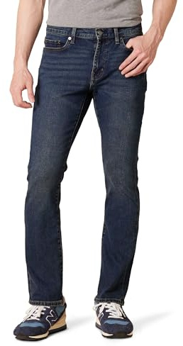 Amazon Essentials Men's Jeans, Slim Fit Stretch, Bootcut - Discontinued Colours, Dark Wash, 30W / 32L