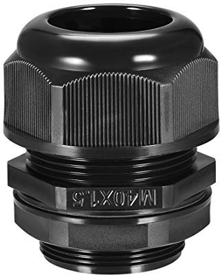 uxcell M40 Cable Gland 4 Holes Waterproof IP68 Nylon Joint Adjustable Locknut for 10-12mm Dia Wire