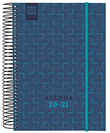 Finocam - Schulplaner 2020-2021 E10, 155 x 212, 1 Tag, Espir Nobel, Blau, Spanisch