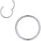 1,0mm 9mm Reifen Nasenringe für Männer und Frauen Nasenring Reifen Silber Septum Clicker Scharnierring 316L Chirurgenstahl Silber Körper Piercing Ohrringe für Knorpel Helix Ohrkolben Daith Rook