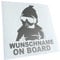 Kiwistar Autoaufkleber - Wunschname on Board Baby - silber - 24cm Höhe - Aufkleber für Auto, Laptop, Fahrrad, LKW, Motorrad mehrfarbig JDM Decal Racing
