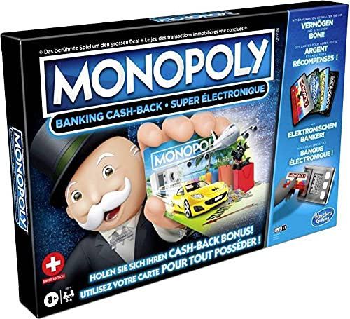 Monopoly Banking Cash-Back Familien-Brettspiel mit elektronischem Banker - Deutsche Fassung