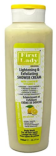 First Lady Lemon Skin Lightening & Exfoliating Shower Cream 750ml - with Vitamin C