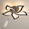 Riserva LED Deckenleuchte Dimmbar, 40W 3000K-6500K, Deckenlampe Schwarz mit Fernbedienung, Kreativ Blütenblatt Design, Deckenleuchte Modern für Wohnzimmer, Schlafzimmer, Esszimmer, Φ60 cm