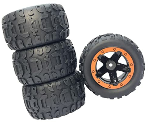 Sharplace 4 Stück RC Reifen, 48.5mm Reifen für 1/14 1/16 RC Car Crawler, B | Gummireifen Auto Reifen & Räder Set, Sumpfkralle RC Car Rally Reifen, Ersatzautoteile für 124018 124019 144001 124017 124016
