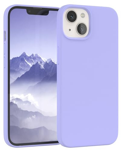 EAZY CASE Premium Silikon Handyhülle kompatibel mit iPhone 13 Slimcover mit Kameraschutz und Innenfutter, Silikonhülle, Schutzhülle, Bumper, Handy Case, Hülle, Softcase, Lavendel Lila