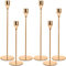 Kerzenständer Gold 6er Set,Kerzenständer Metall Kerzenhalter,Vintage Kerzenhalter für Wohnkultur, Hochzeit, Schrankdekoration, Wohnkultur, Candlelight Dinner