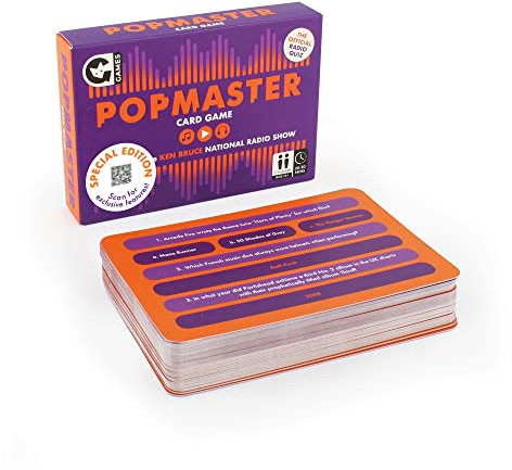 Ginger Fox PopMaster BBC Radio 2 Quiz Card Game Special Edition | Put Your Musical Knowledge Age 14+ To The Test In This Pop-Themed Trivia Game | Includes Digital Questions