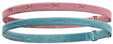 Under Armour Womens Headbands W's Adjustable Mini Bands, Pink Elixir, 1376723, OSFM