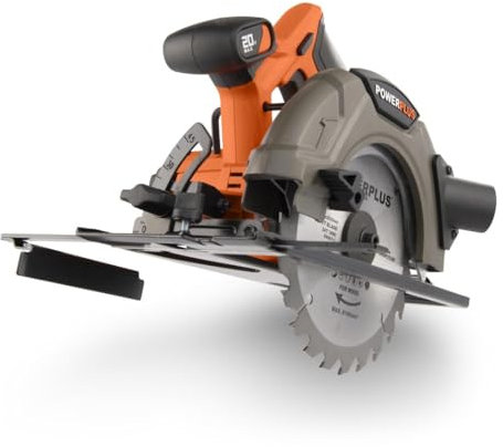 Powerplus Dual Power Akku-Kreissäge POWDP25260-40V bürstenloses Elektrowerkzeug, Ø190mm - ohne Akku und Ladegerät - Handkreissäge mit Seitenführung Schiene - Werkzeug Set für Zuhause