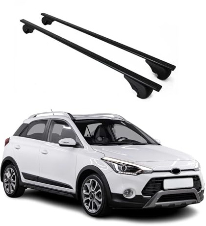 OMAC Dachträger für Hyundai i20 2014-2020 Stahl 2 Stangen Schwarz