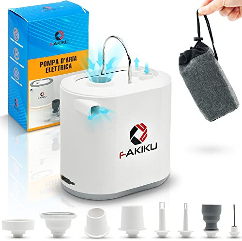 fakikú | Compresor de Aire portátil | Inflador de Aire eléctrico | Bomba para colchones de Aire, inflador de Bolas y Bolsas de vacío con luz LED