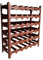 AC - Botellero apilable - Capacidad de 36 Botellas – 6 Niveles – Fabricación en plástico – Ideal para Botellas de Vino, champán, estantería – 60 x 69 x 23 cm – Color Marrón
