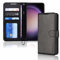TECHGEAR Custodia in Pelle Galaxy S23, Cover Libro Protettiva con Slot per Schede, Supporto e Cinturino da Polso - Pelle Sintetica per Samsung Galaxy S23 5G Cover Portafoglio (Nero)