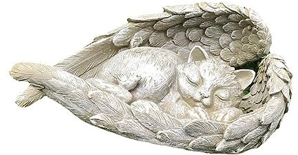 Katze Engel Haustier Denkmal Grab Marker Tribut Statue Gedenktafel FüR Grab Tier Harz Statue Grabstein Katze FüR DraußEn Deko Haustier Gedenken Tier Garten Hundeengel Katze Gedenkstatue Erinnert