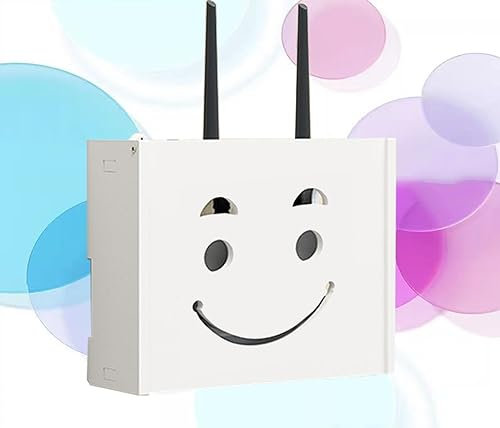 Router Aufbewahrungsbox An Der Wand WiFi Router Aufbewahrungs Box Steckdose zum Verstecken Schwimmende Regal Halterungen,B-22x20x8.5cm
