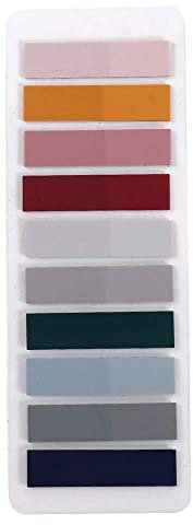 Morandi transparente fluoreszierende Index-Tabs, lose Blätter, Lesezeichen-Aufkleber, Index, für Seitenmarker, Planer, Aufkleber, 200 Blatt (schwarz)