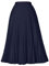 Faltenrock Damen Hohe Taille Knielang Rock Damen Elegant Swing Tüllrock M cl2473-25/Dunkelblau
