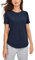 CRZ YOGA Women's Pima Cotton Short Sleeve Shirts Classic Fit Sports Workout Tops Athletic T-Shirt Casual Top Navy 12