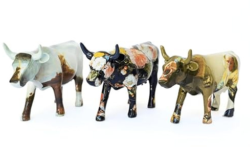 CowParade 3er Set Sammlerkühe - Artpack Master Collectiom - Sondergröße je 10x6 cm - #46607