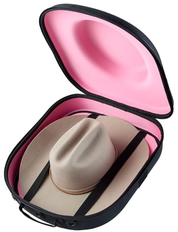 Ozueccr Cowboyhut-Reiseetui, knautschfeste Tragetasche für Cowboy-, Panama- und Tweed-Hüte mit Tragegriff, Schulter- und Gepäckgurt, für Reisen und zur Aufbewahrung zu Hause (groß)