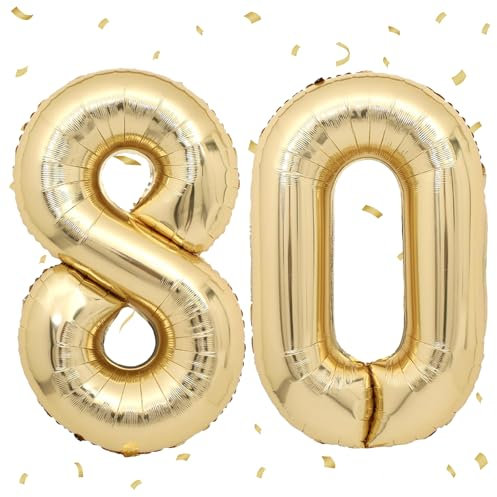 Weißgold Luftballon 80,Zahlen Luftballon Weißgold,40 Zoll Weißgold Folienballon 80,Weißgold Zahlenballon 80 Helium Ballon Luftballon 80 Geburtstag für Geburtstagsdeko Frau Mann Jubiläum Party Deko