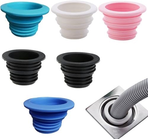 GHPKOTW 6 Pezzi Tubo Di Scarico Guarnizione Tubo, Lavatrice Scarico Adattatore, Deodorante Scarico Lavatrice, Siphon Guarnizione Lavandino Scarico Per Lavatrice Bagno Cucina Per Tubi 33-43 Mm