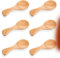 Dimeho 6 PCS Small Wooden Spoons 3.9 Inch Mini Condiment Tea Spoons Wooden Spoons for Honey Tiny Spoons for Spices Jars Small Soup Spoons Wooden Spoons for Coffee Tea Jam Bath Salts Ice Cream