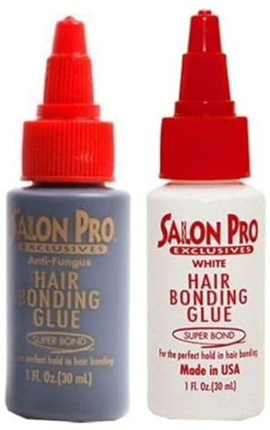 Lace Bond Wig Glue – Black & White 1oz Set | Professional Wig Adhesive for Lace Fronts & Wigs | Strong Hold