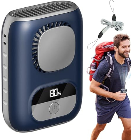 Davivian Neck Fan, Belt Fan, Low Noise Personal Cooling Gadgets Wearable Cooling Device for Men Women Work Home Travel Kitchen Indoor Outdoor Jobsite Camping