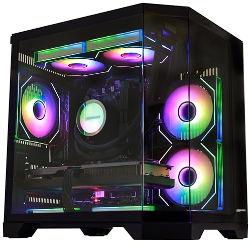 HOENGAGER PC da gioco - AMD Ryzen 7 7800X3D 4,2 GHz, RTX 5060 8G, 32 GB DDR5 RAM 6000 MHz, 1 TB PCIe +1 TB SATA SSD, WiFi e Bluetooth, 850W PSU, 240 AIO Liquid Cooler, Windows 11 Pro 64-bit -PC