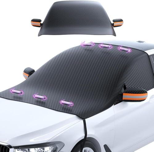 VAPORVERSE Frontscheibenabdeckung für VW Golf 6 2008-2012, Auto Windschutzscheibenabdeckung, Seitenfenster Seitenspiegel, Gegen Schnee Frost EIS Staub Sonne