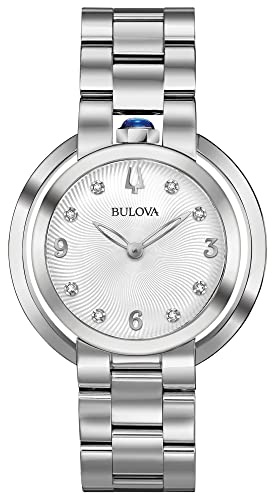 Bulova Ladies Rubaiyat Diamond Dial Stainless Steel Watch