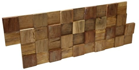 3D Holzpaneele/Holzverblender - Wandpaneele Holz für Wand - Holzwandverkleidung Innen - Wandpanel Haus, Wohnzimmer, Bett, TV usw.