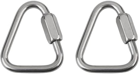 Sharplace 2 Teilige/Dreieckige Dreieckige Karabiner mit Schraubverriegelung Bergsteigen Im Freien Kletterhöhlen Sicherheits Schnellkupplungsa