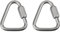 Sharplace 2 Teilige/Dreieckige Dreieckige Karabiner mit Schraubverriegelung Bergsteigen Im Freien Kletterhöhlen Sicherheits Schnellkupplungsa