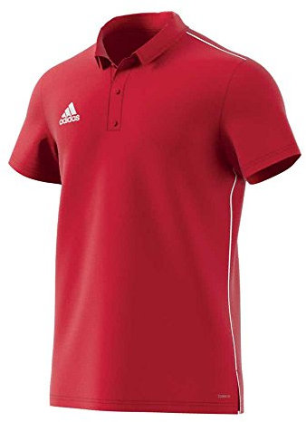 adidas Herren Core 18 Poloshirt, Power Red/White, M