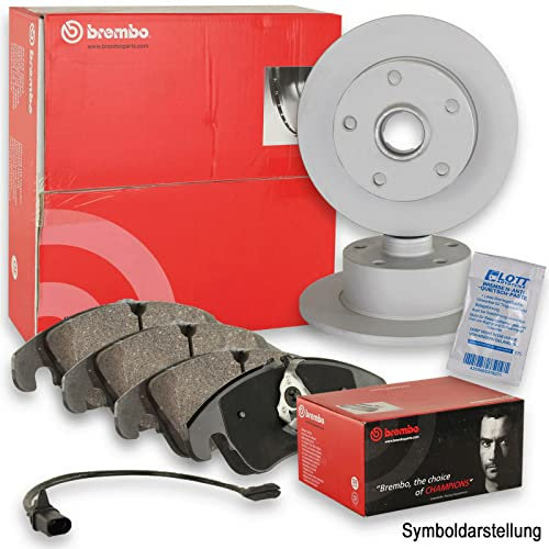 ORIGINAL BREMBO Ø264mm BREMSSCHEIBEN + BREMBO BREMSBELÄGE BREMSBELAGSATZ KLÖTZE HINTEN BREMSEN SET HINTERACHSE