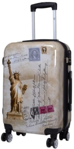 Bowatex Bedruckte Motivkoffer New York Handgepäck Fotokoffer Trolley Koffer 55cm