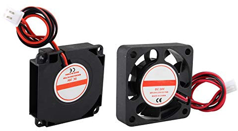 Jopto 3D Printer Fan DC 24V Cooling Fan 2 Pin 4010 40 x 40 x 10mm Compatible with3D Printer Extruder Makerbot and DC 24V Hydraulic Turbo Cooling Brushless Fan Compatible with Ender 3 3D Printer